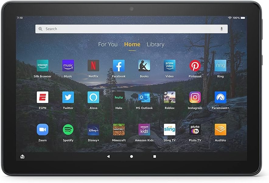 Fire HD 10 Plus tablet, 10.1", 1080p Full HD, 32 GB, latest model (2021 release), Slate, without lockscreen ads