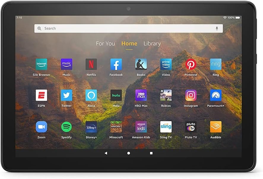 Certified Refurbished Fire HD 10 tablet, 10.1", 1080p Full HD, 32 GB, (2021 release), Black - Power Adapter Included