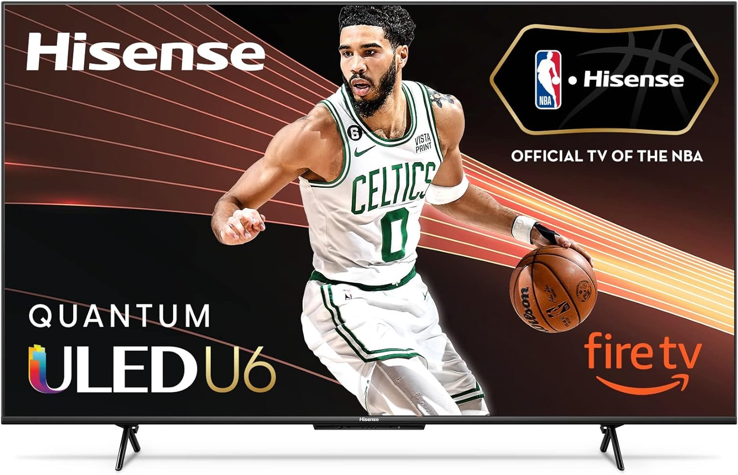 Hisense 58-Inch Class U6HF Series ULED 4K UHD Smart Fire TV (58U6HF) - QLED, 600-Nit Dolby Vision, HDR 10 plus, 240 Motion Rate, Voice Remote, Compatible with Alexa, Black