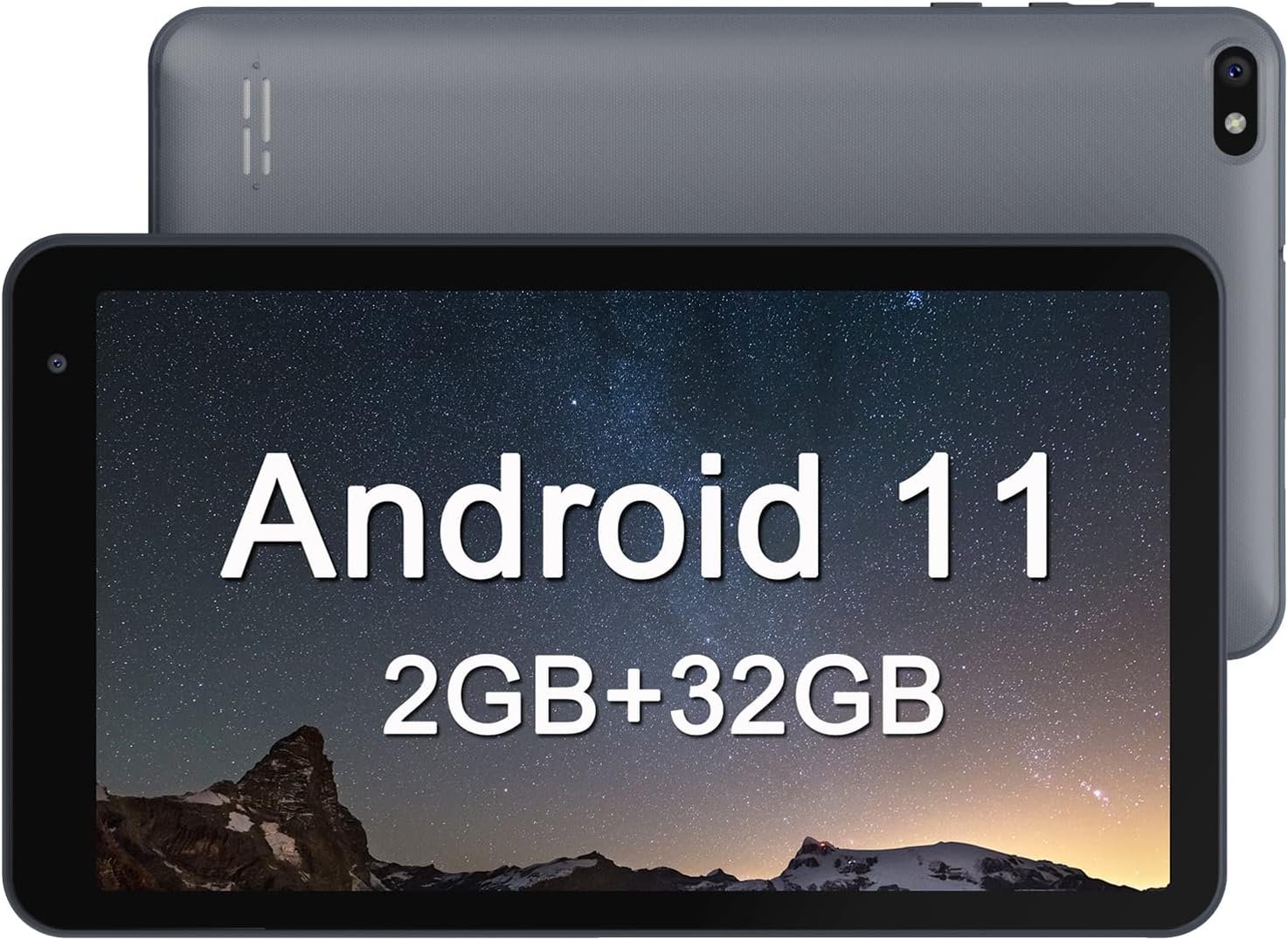 7 inch Tablet, Android 11, 2GB RAM 32GB ROM, Quad-Core Processor, Dual Camera, WiFi, Bluetooth, 128GB Expand, Play GMS Certified, Silver