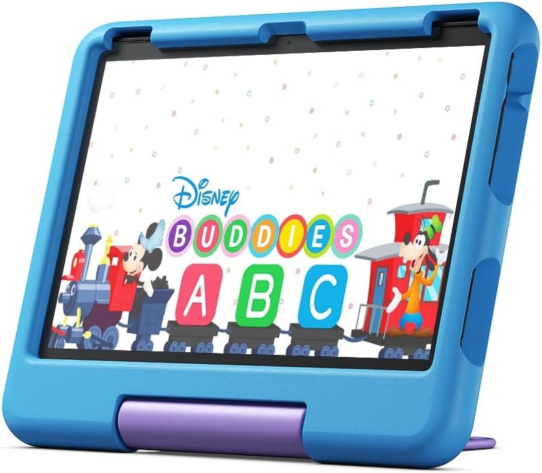 Amazon Fire 10 Kids tablet- 2023, ages 3-7 | Bright 10.1" HD screen with ad-free content and parental controls included, 13-hr battery, 32 GB, Blue