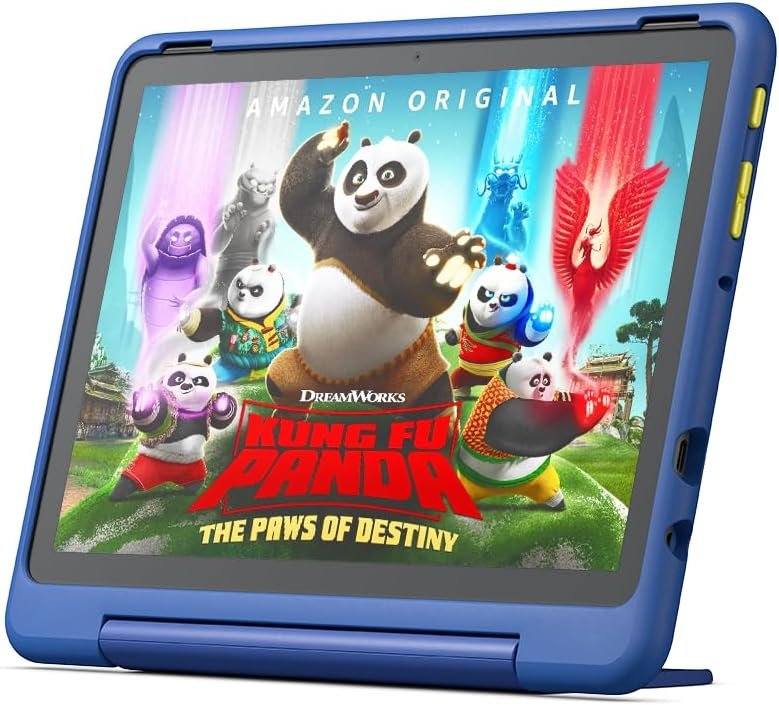 Amazon Fire HD 10 Kids Pro tablet- 2023, ages 6-12 | Bright 10.1" HD screen | Slim case for older kids, ad-free content, parental controls, 13-hr battery, 32 GB, Nebula