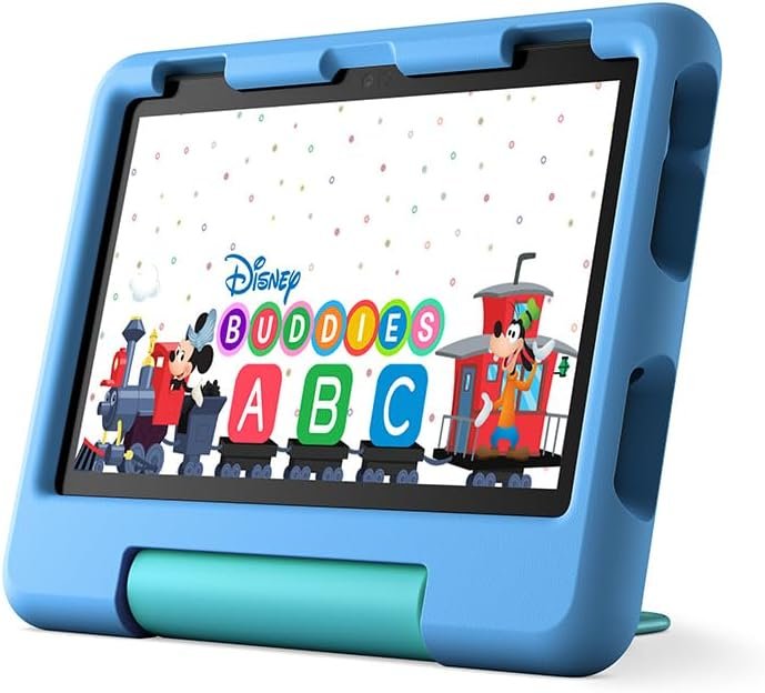 Amazon Fire HD 8 Kids tablet, ages 3-7. Top-selling 8" kids tablet on Amazon - 2022 | ad-free content with parental controls included, 13-hr battery, 32 GB, Blue