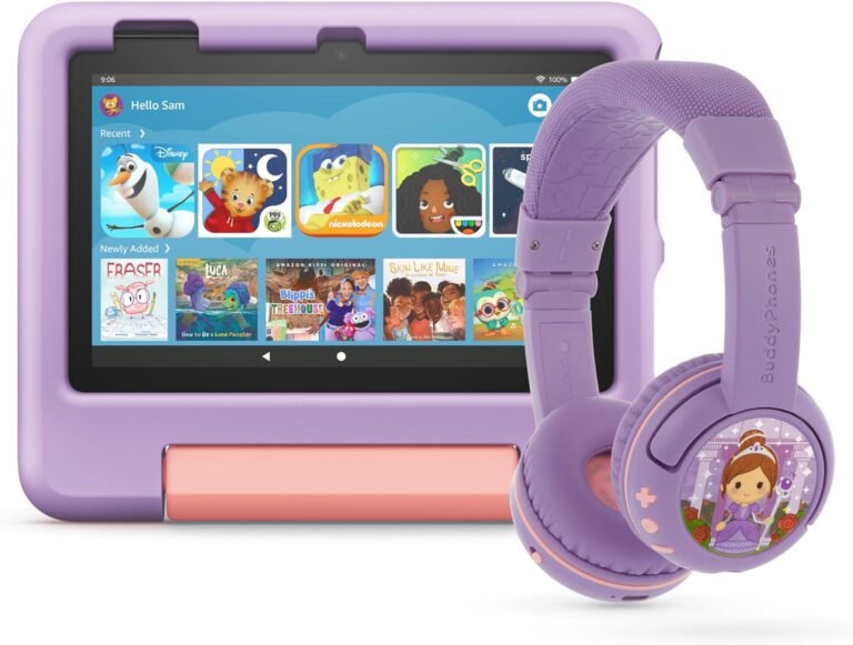 Fire 7 Kids Tablet Review: 7″ 16GB (Purple) + Headset for Ages 3–7
