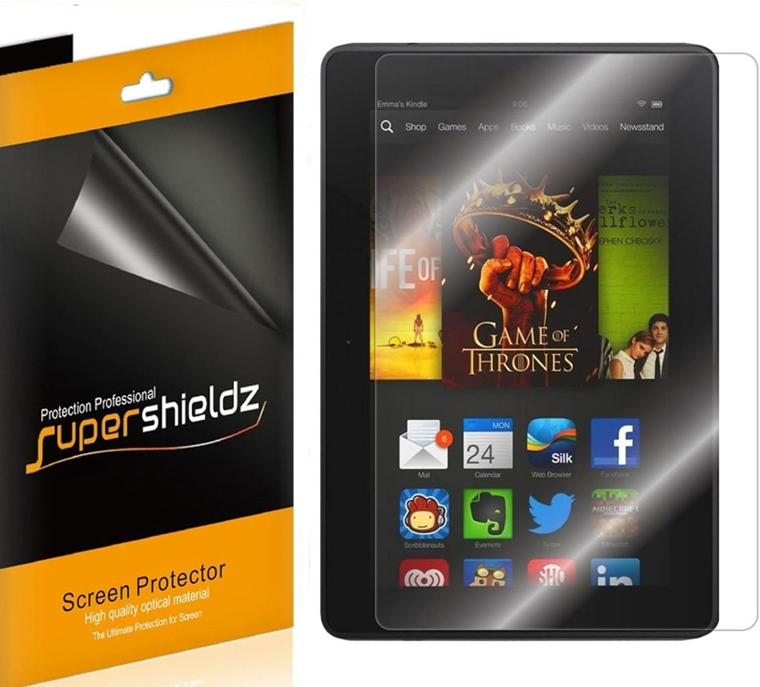 Supershieldz (3 Pack) Anti Glare and Anti Fingerprint (Matte) Screen Protector Designed for Kindle Fire HDX 7 inch Tablet (2013 Release Only)