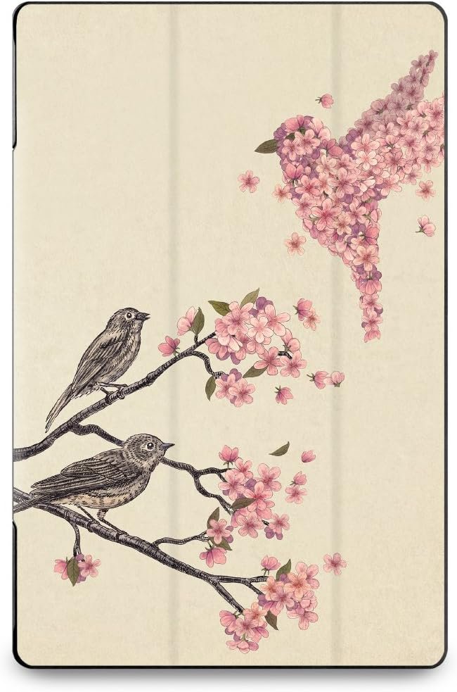 caseable Fire Tablet Cover with "Blossom Bird" Design
