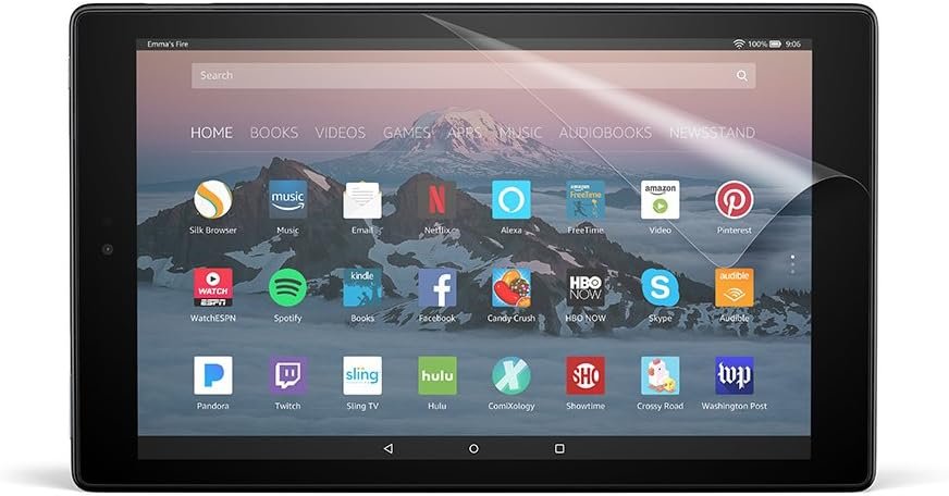 NuPro Clear Screen Protector for Amazon Fire HD 10 Tablet (7th & 9th Generations - 2017 & 2019 releases) (2-Pack)