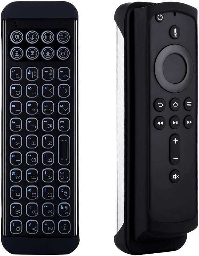 iPazzPort Mini Bluetooth Wireless Keyboard Remote with Backlit for Smart TVs Stick 4k, Fire Cube, Smart TVs 3rd Gen,KP-30BR