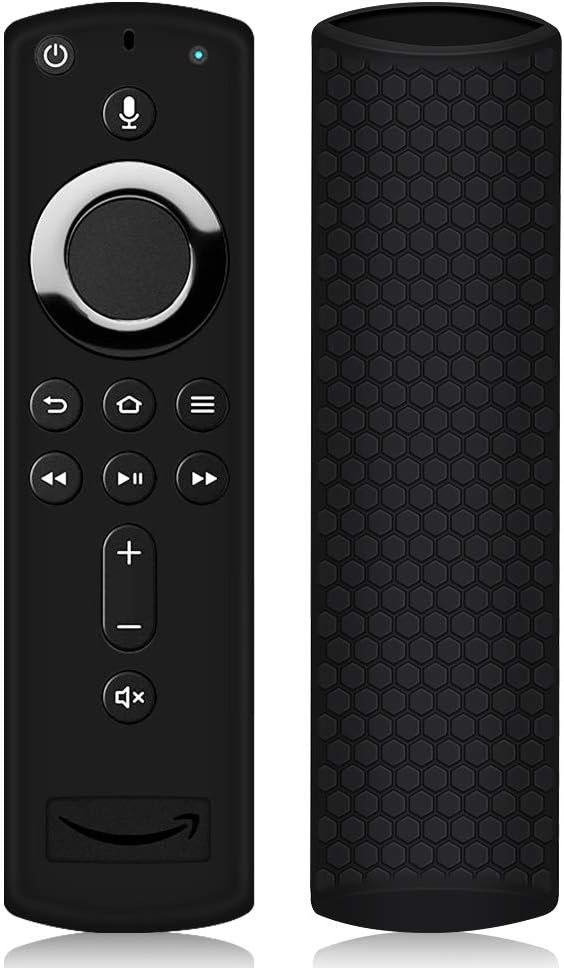 Remote Case/Cover for Fire TV Stick 4K, Protective Silicone Holder Lightweight [Anti Slip] ShockProof for Fire TV Cube/Fire TV(3rd Gen) Compatible with All-New 2nd Gen Alexa Voice Remote Control-Black