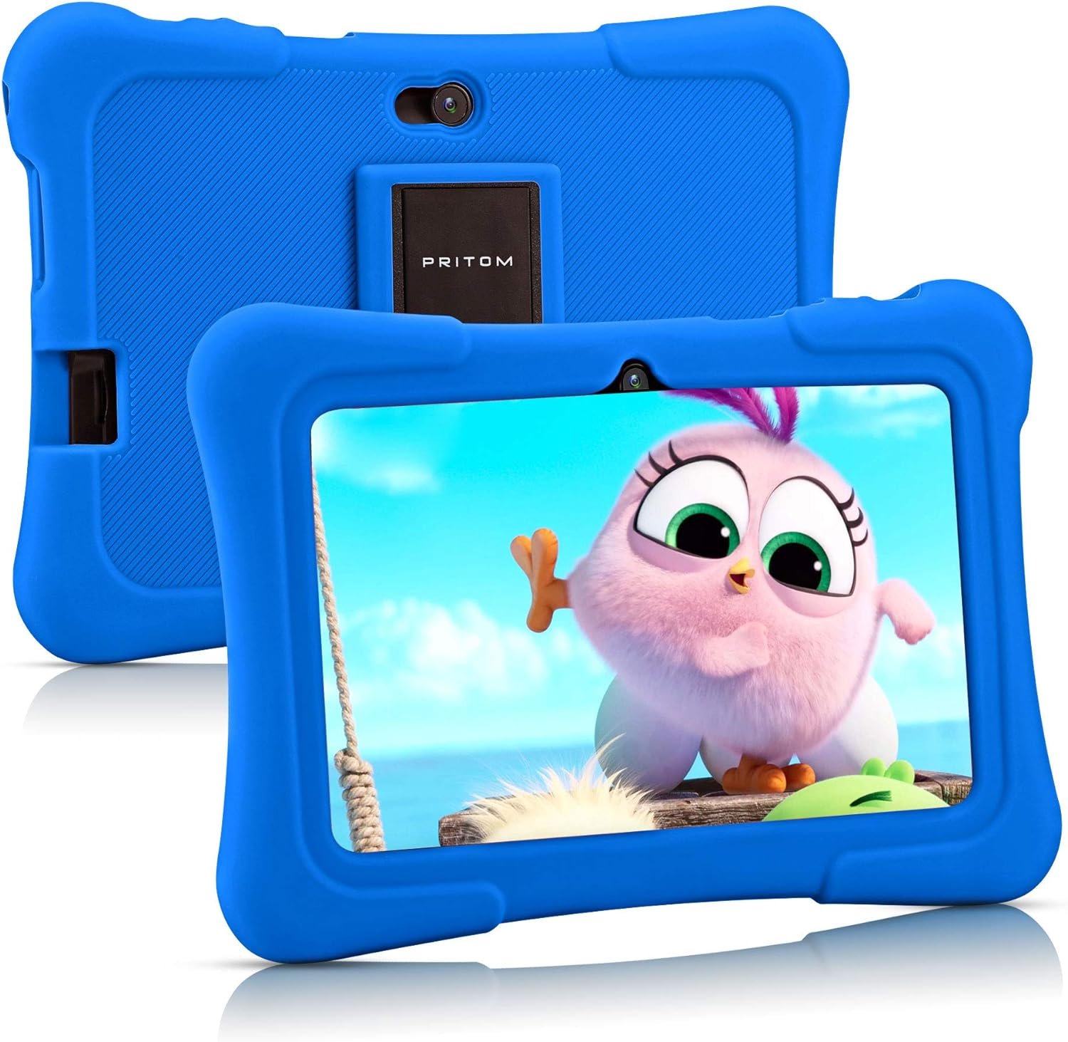 PRITOM 7 inch Kids Tablet, Quad Core Android OS, 32GB, WiFi, Bluetooth, Dual Camera, Educationl, Games,Parental Control, Kids Software Pre-Installed with Kids-Tablet Case (Dark Blue)