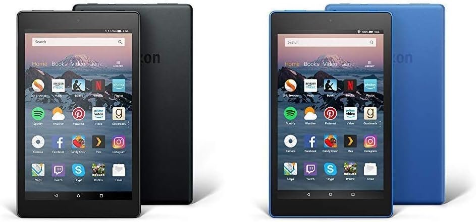 Fire HD 8 Tablet 2-pack | 10.1" 1080p Full HD Display, 16 GB, Black & Blue