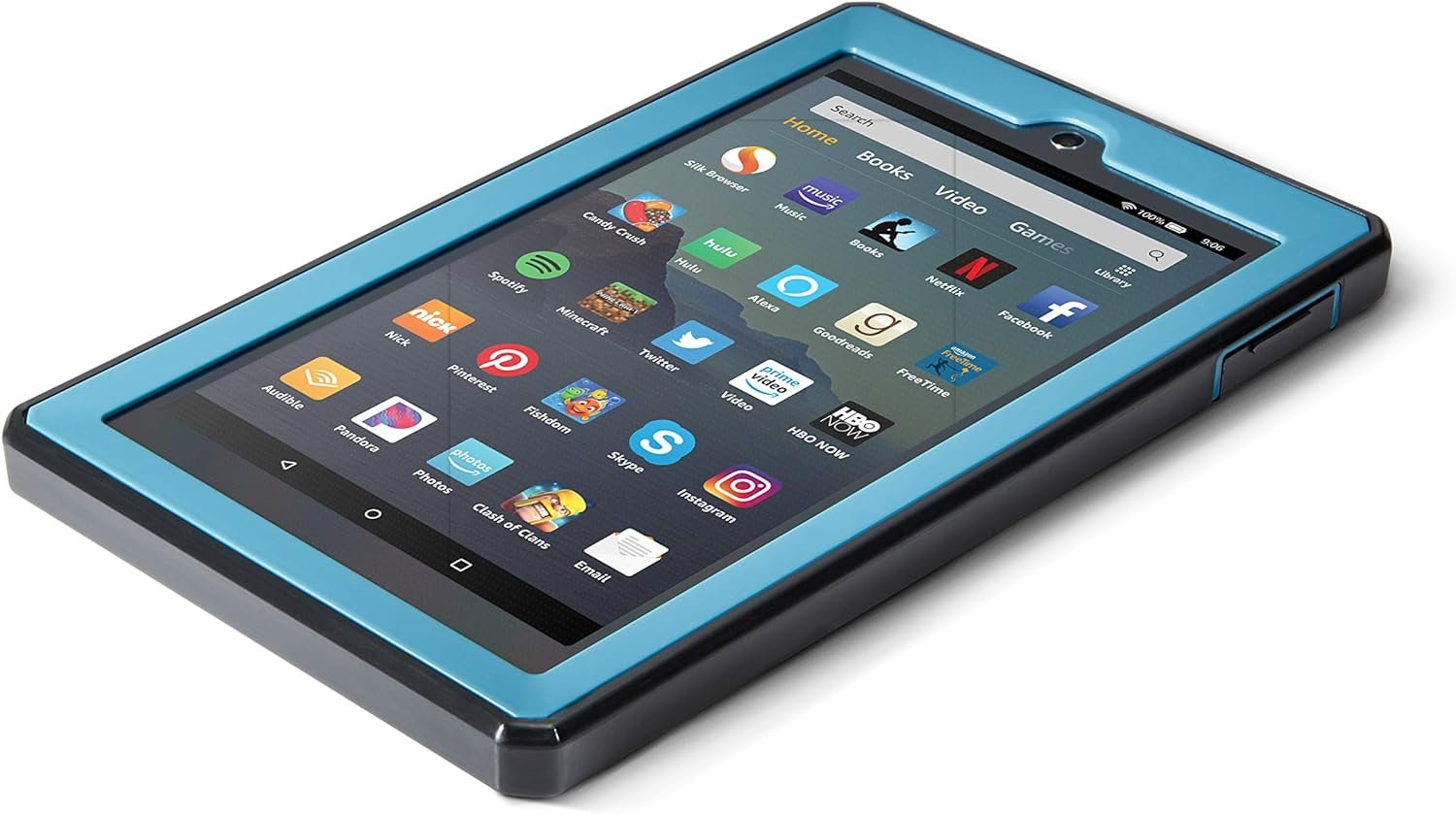 Nupro Heavy Duty Shock-Proof Standing Cover with Screen Protector For Fire 7 Tablet, Twilight Blue