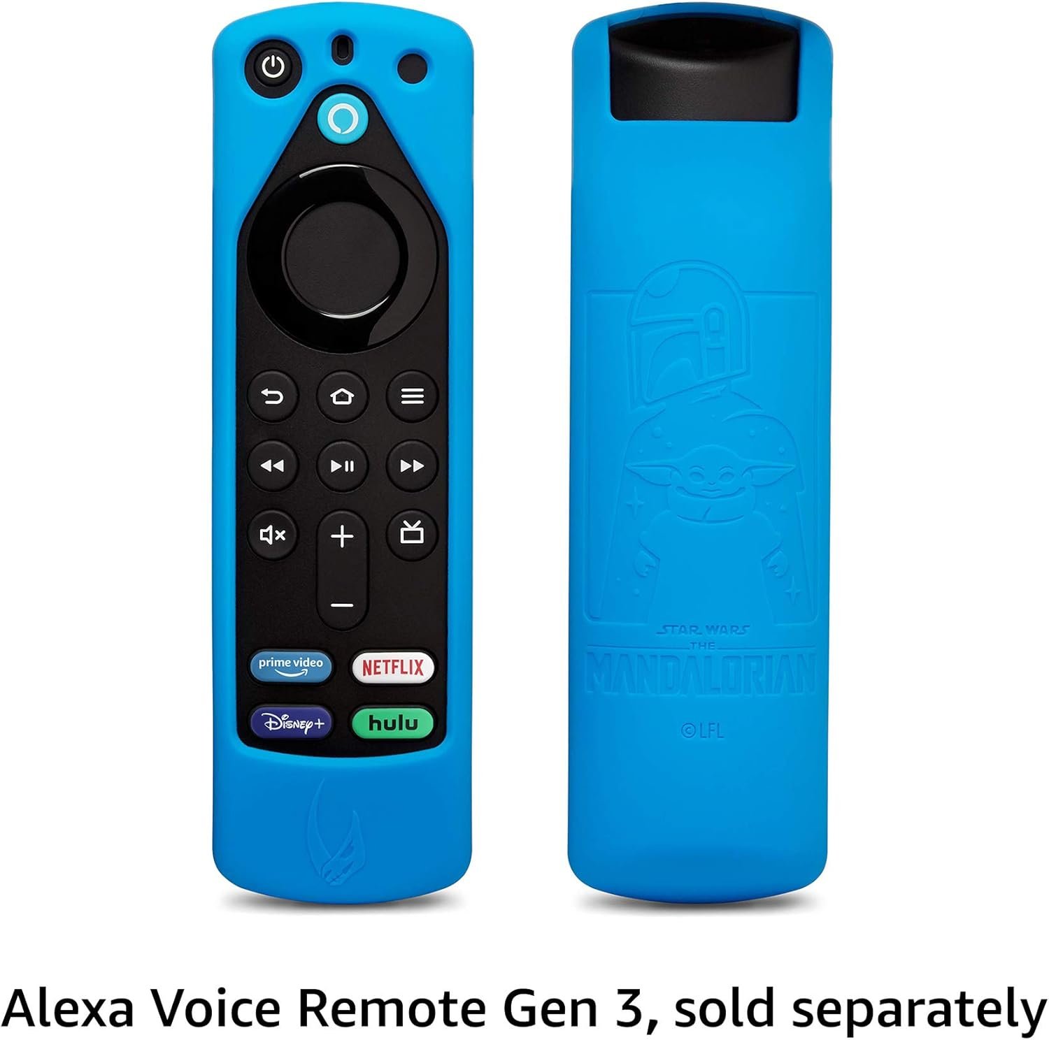 Star Wars The Mandalorian Remote Cover, for Fire TV Alexa Voice Remote Gen 3 (Bounty Blue)