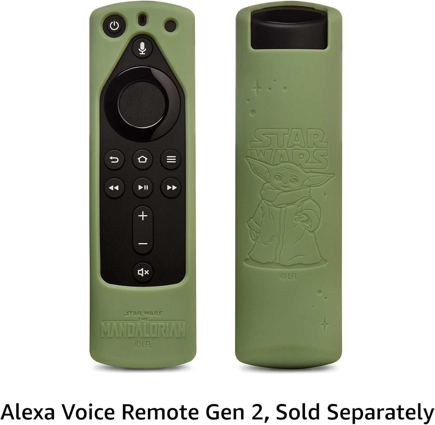Star Wars The Mandalorian Remote Cover, for Fire TV Alexa Voice Remote Gen 2 (Grogu Green)