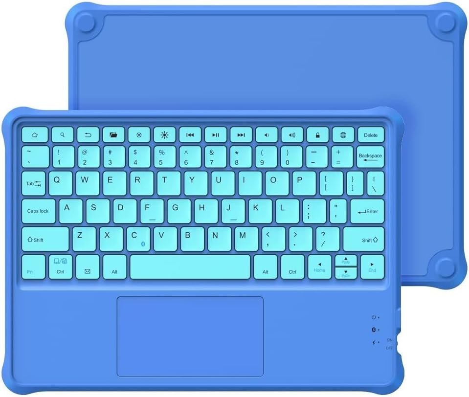 Made For Amazon Kids Bluetooth Keyboard, for 10” Fire Kids Pro and 10” Fire Kids Tablets | Blue