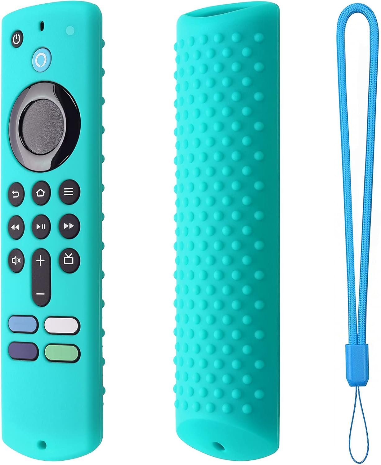 Silicone Remote Cover for Fire TV Stick 4K (2nd Gen) 2023, Fire TV Stick (3rd Gen) 2021,Fire TV Stick 4k&4K Max (2021 Release) Silicone Protective Case with Lanyard(Mint)