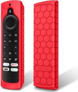 Fintie Silicone Case for Fire TV Stick 4K Max – Red | Durable Protection & Enhanced Grip