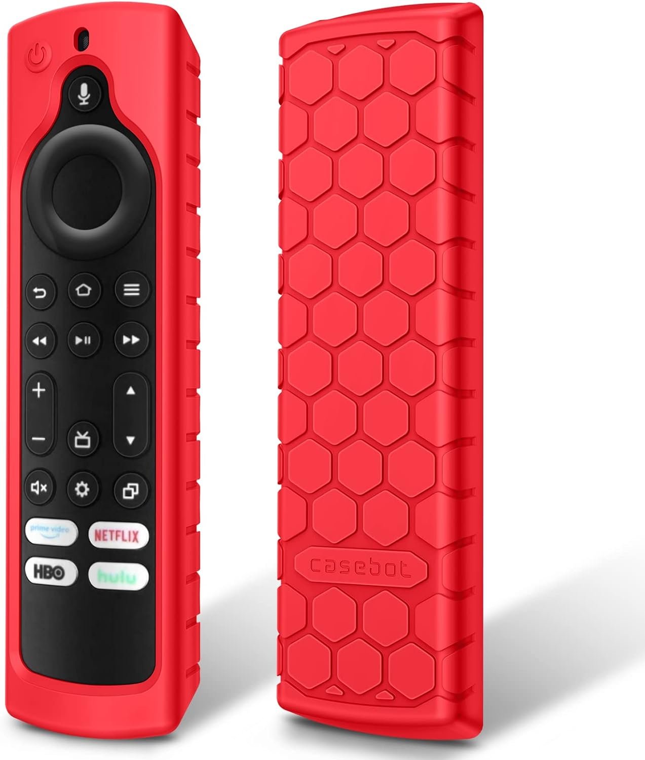 Fintie Silicone Case for Fire TV Stick 4K Max (2nd Gen)/Toshiba/Insignia/Pioneer/Fire TV 2-Series/4-Series/Omni Series TV Remote - Anti Slip Shockproof Cover for Alexa Voice Remote Enhanced, Red
