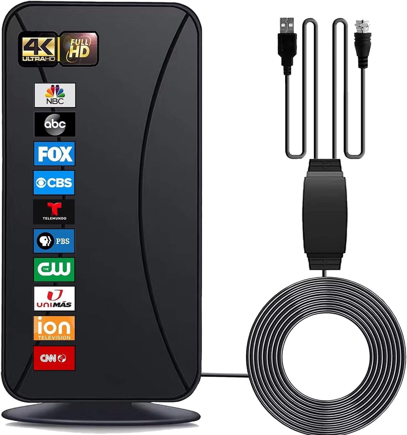 TV Antenna - Amplified HD tv Antenna for Smart tv Sling hd Antenna 300 Miles Long Range - Support 4K 1080p Indoor HDTV Local Channels