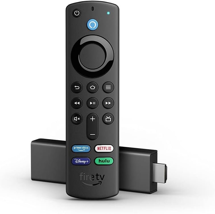 Certified Refurbished Fire TV Stick 4K streaming device with latest Alexa Voice Remote (includes TV controls), Dolby Vision