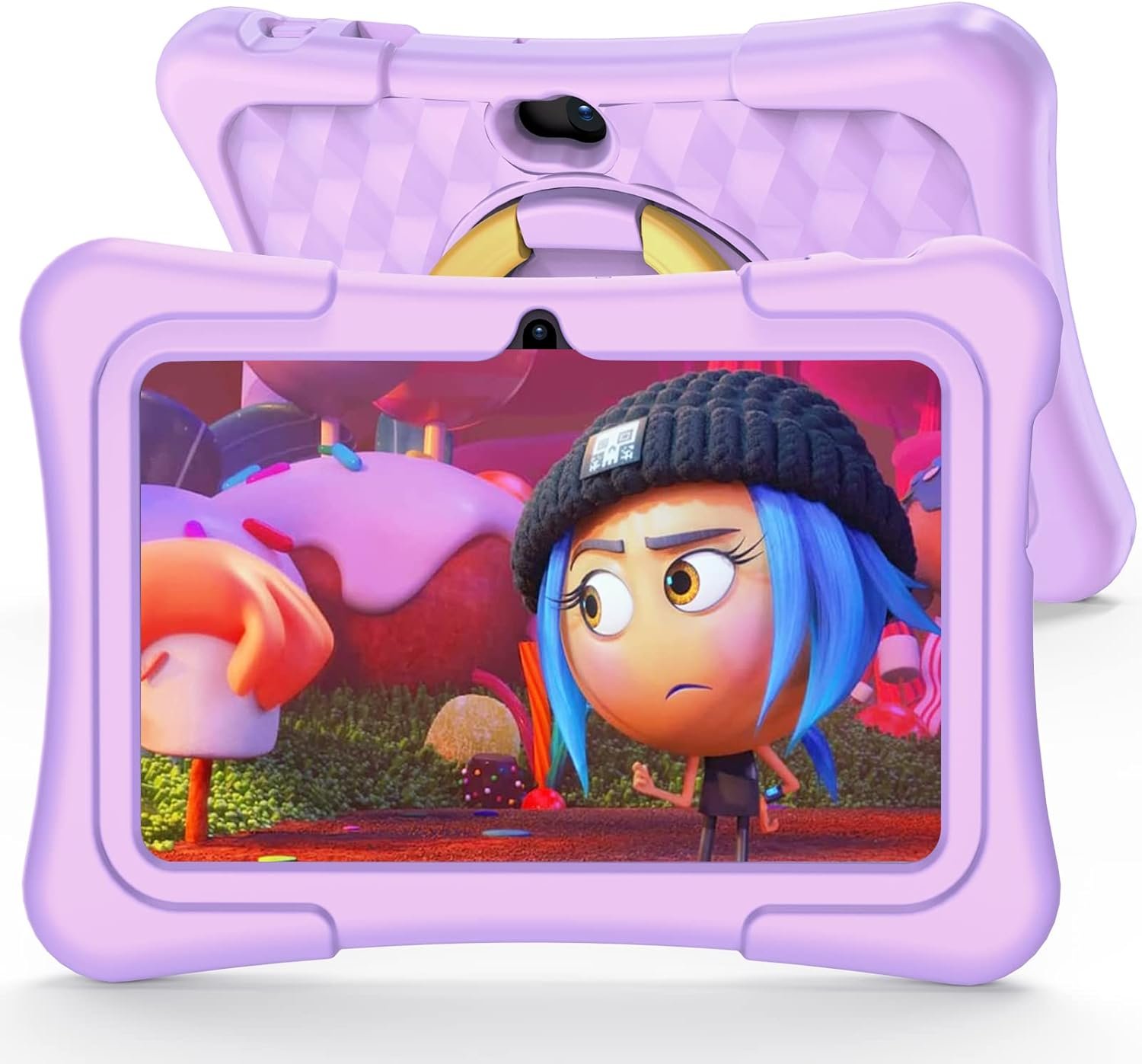 PRITOM Toddler Tablet for Kids, 7 inch Kids Tablets with WiFi, 32GB ROM, 2GB RAM, Bluetooth, Camera, Parental Control, Pre-Installed APPs, Games, Learning Educational Tablet with Case, Purple