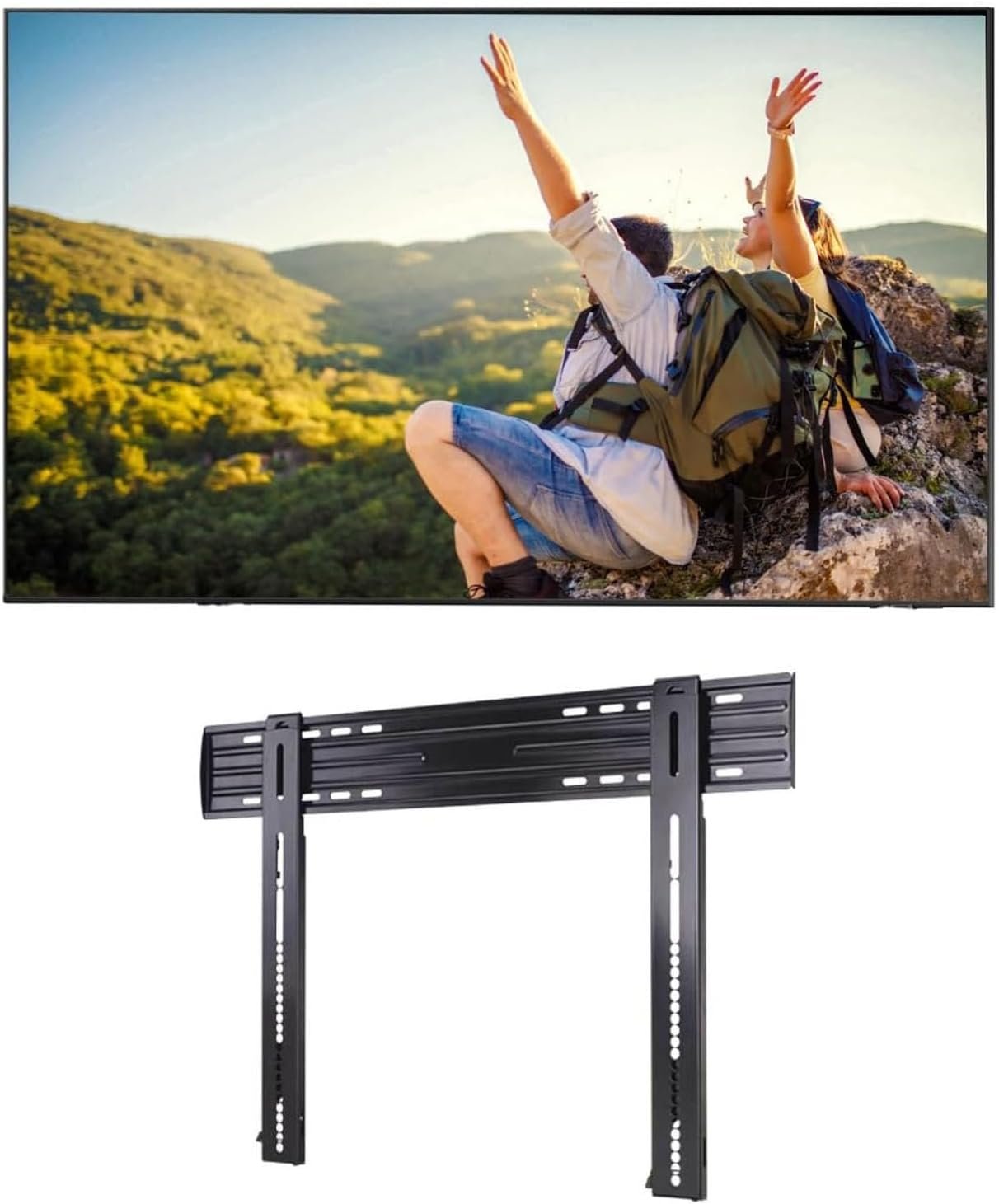 SAMSUNG QN75QN85CAFXZA 75" 4K Neo QLED Smart TV with Dolby Atmos with a Sanus LL11-B1 Super Slim Fixed-Position Wall Mount for 40" - 85" TVs (2023)