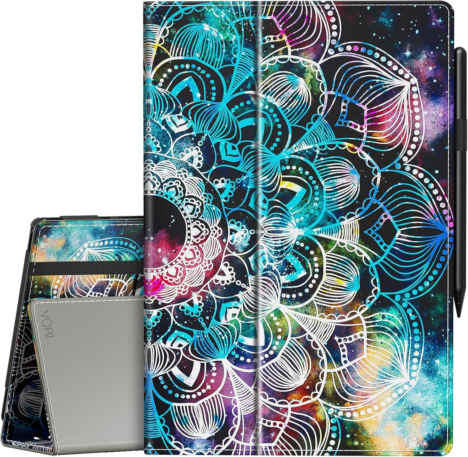 VORI Case for Amazon Kindle Fire Max 11 Tablet (13th Generation, 2023 Release), Slim Folding Stand Folio Cover with Auto Wake/Sleep & Hand Strap for All-New Fire 11 Max Tablet, Mandala
