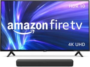 Amazon Fire TV 4-Series 43″ with Fire TV Soundbar – Complete Home Entertainment Bundle