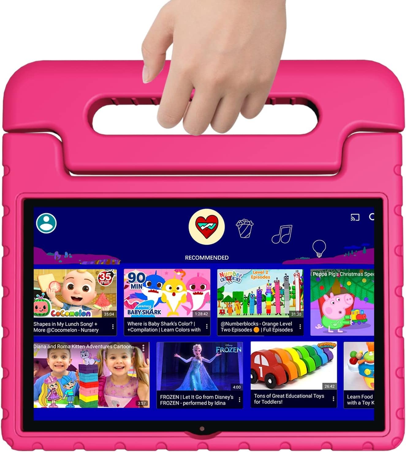 Kids Tablet, 10 Inch Tablet for Kids, 4GB+64GB Android 13, 8-Core CPU, WiFi, 12H Battery, Parental Control, 1280 * 800 HD Display, Cameras, Pink