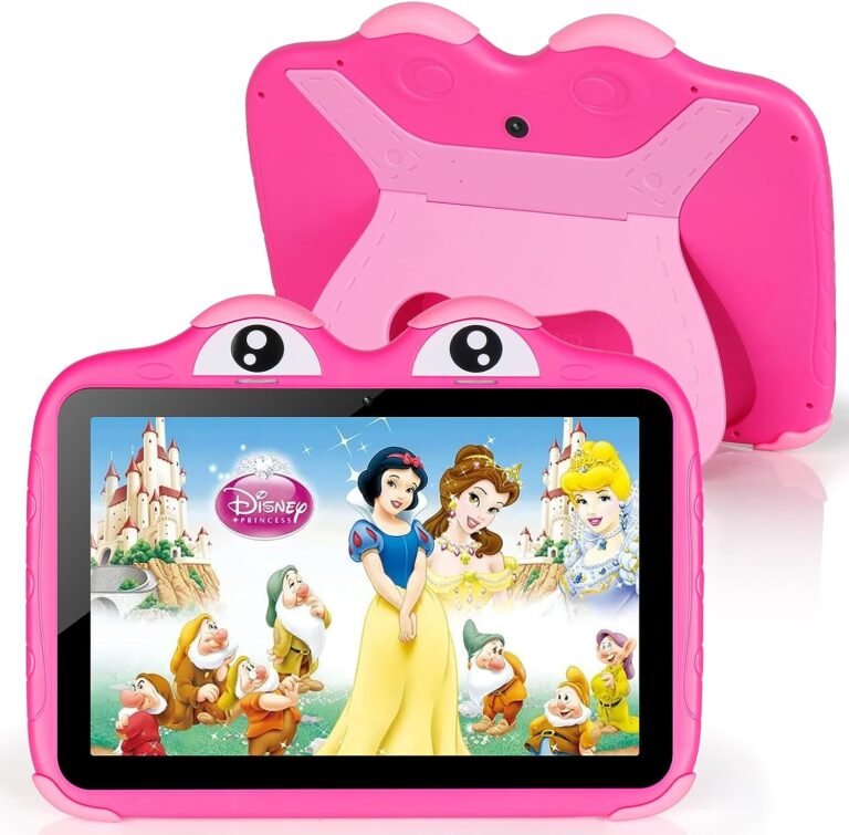 Kids Tablet 10.1 Inches Android 11 64GB Tablets for Kids with Case, Google Play, YouTube, Dual Camera, WiFi, Bluetooth, Apps Pre-Installed, Education, Parent Control Tablet (Pink)