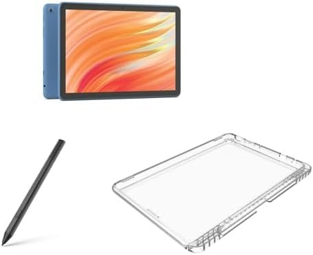 Tablet Bundle: Includes Amazon Fire HD 10 tablet, 10.1" (2023 Release) | 32 GB | Ocean & Made for Amazon Clear Case & Stylus Pen