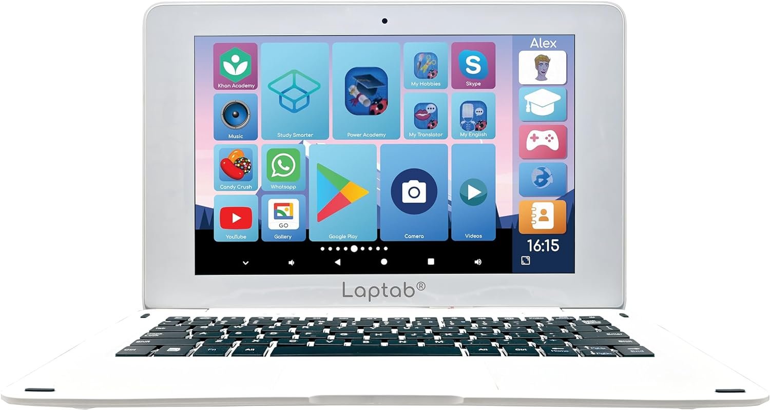 LEXiBOOK LAPTAB 10, Laptop with touch screen, Designed for The whole family, Educational and Fun content, Powered by Android™, Parental control, Ultra thin and light, LT10EN