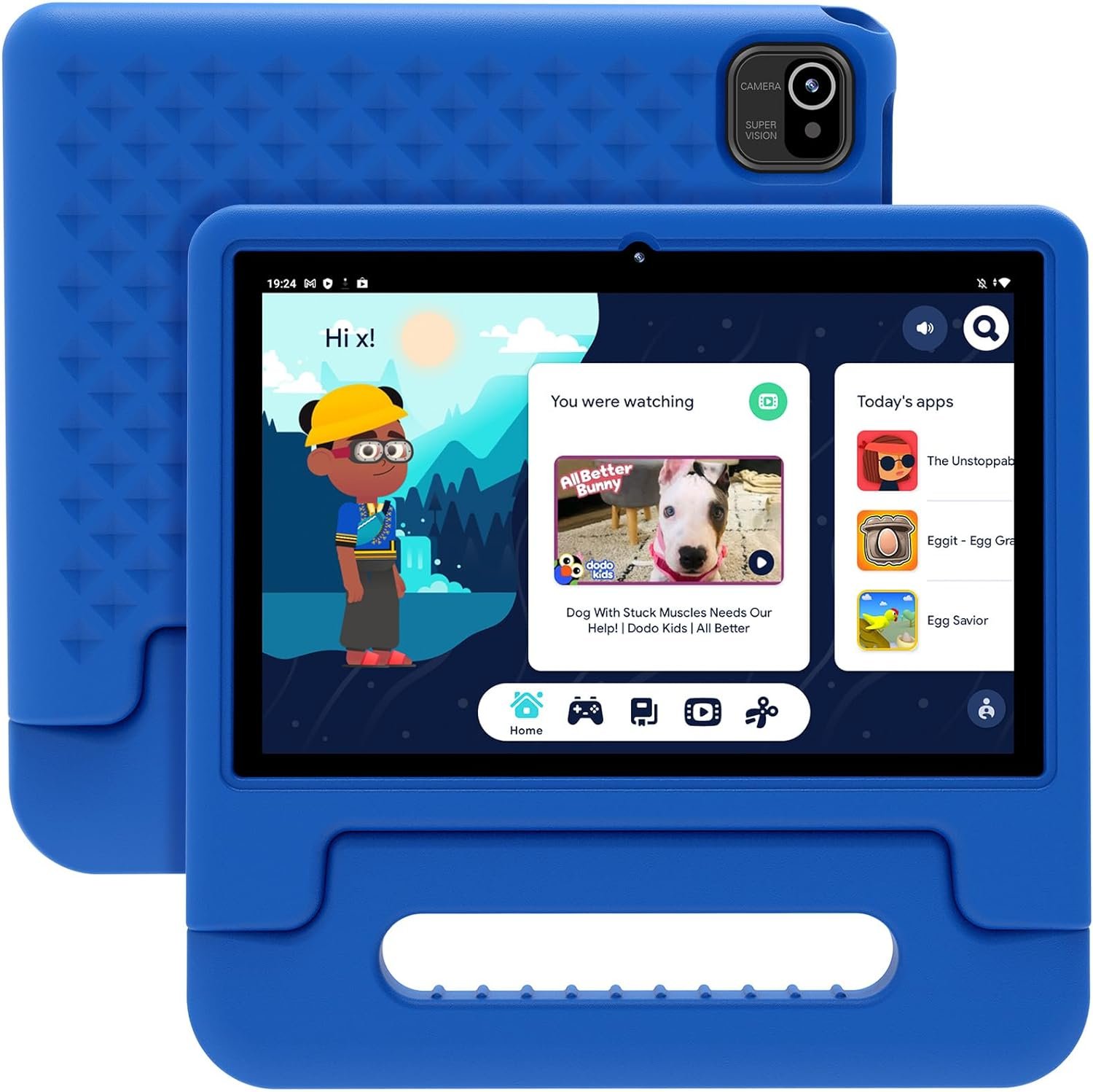 10" Android 13 Kids Tablet, 32GB with Quad-core processor, Expandable Memory to 128GB, Support WiFi 6 & Bluetooth 5.0, 5000 mAh Battery,Parental Control App(Blue).