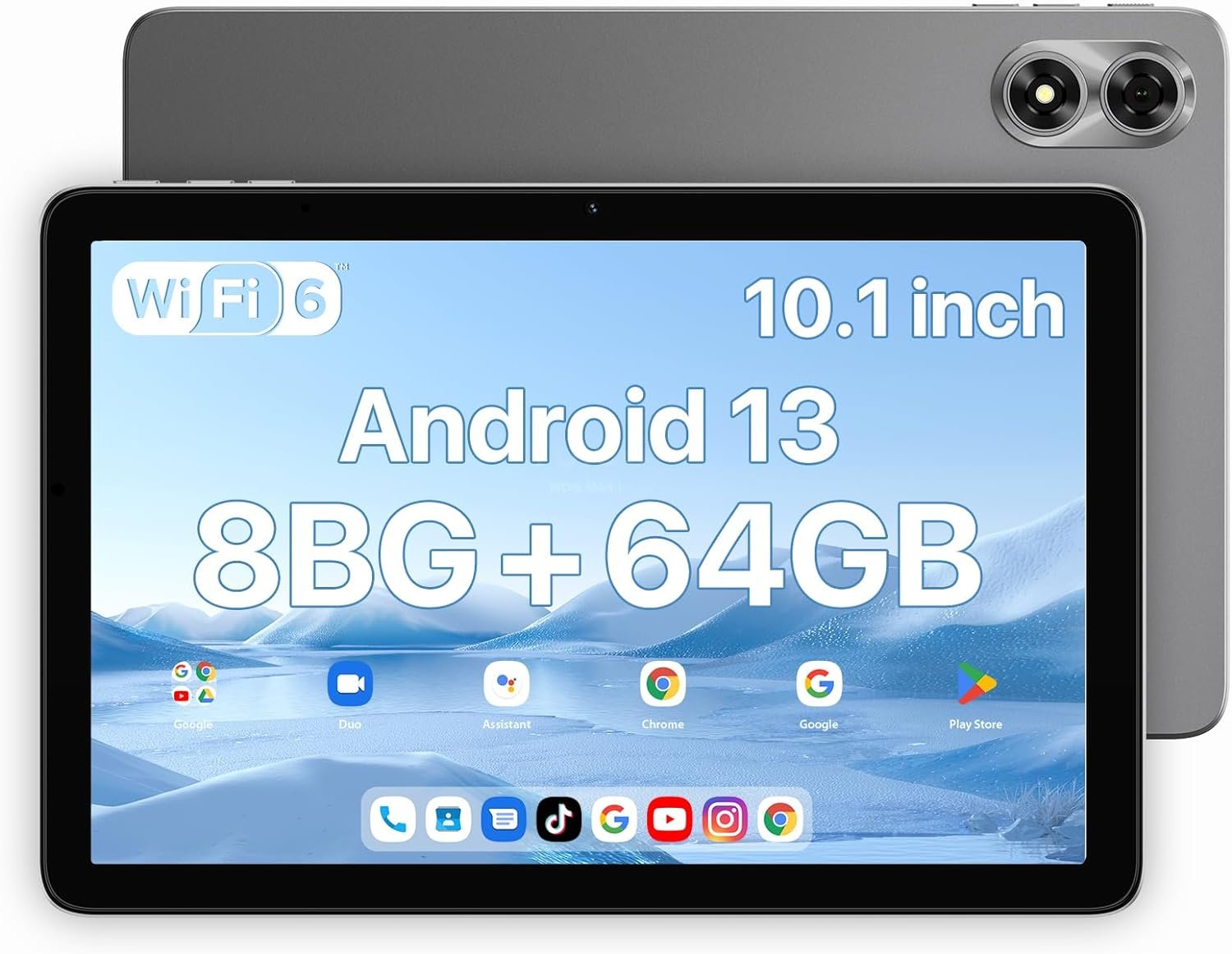 UMIDIGI G1 Tab Android 13 Tablet 2024, 8(4+4) GB+64GB 1TB Expand, 5G/2.4G WiFi, 10.1 inch Tablet with Quad-Core Processor up to 2.0 GHz, 6000mAh, 8MP+8MP Camera, BT, 1280 * 800 HD IPS Touch Screen