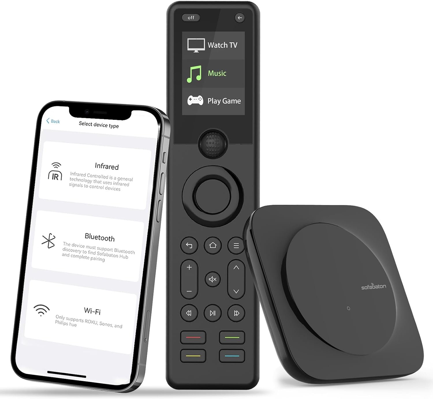 SofaBaton X1S Universal Remote with Hub, Universal Remote Control with One-Touch Activities, Customize SofaBaton APP, Compatible with 60+ Devices, Works with Alexa & Google Assistant, Raise to Wake