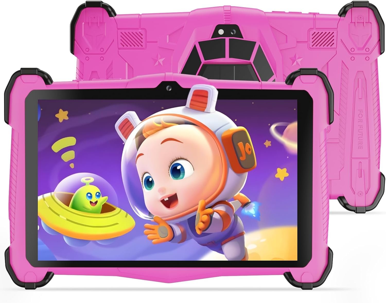 2024 Newest Kids Tablet 7 Inch Andriod 14 Tablets,Tablet for kids 3-12,Octa-Core,10+64GB,WiFi6,Bluetooth5.0,Toddler Tablet Kid-Proof Case,Parental Control,Google Play Store,Gift for Kids (Pink)