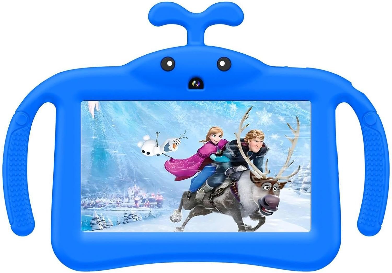 Kids Tablet, 7 inch Android 12 Tablet for Kids, 3GB RAM 32GB ROM, Toddler Tablet with Bluetooth, WiFi, Parental Control, Dual Camera, GMS, Shockproof Case, Kids App Pre-Installed (Dark Blue)