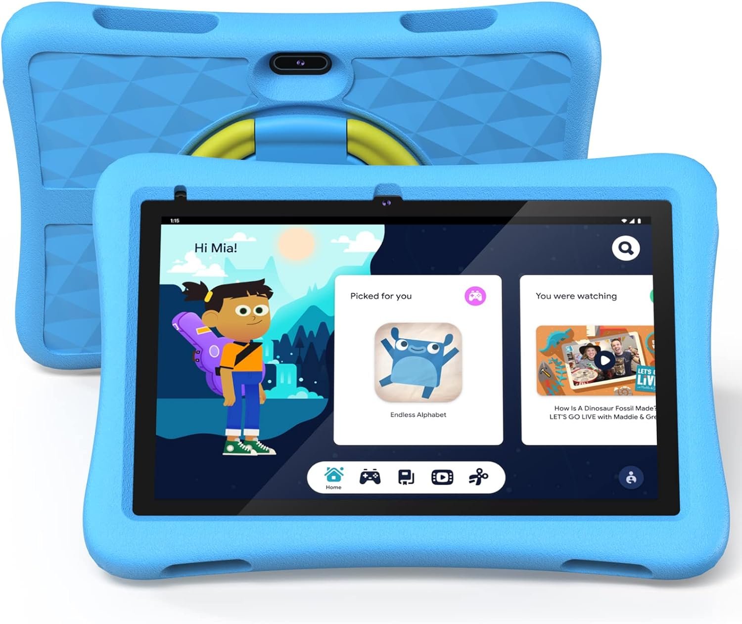 plimpton Kids Tablet, 10 inch Tablet for Kids, Android 13, 2GB RAM 32GB Storage, HD IPS Glass Screen, 6000mAh Battery, EVA Shockproof Case…