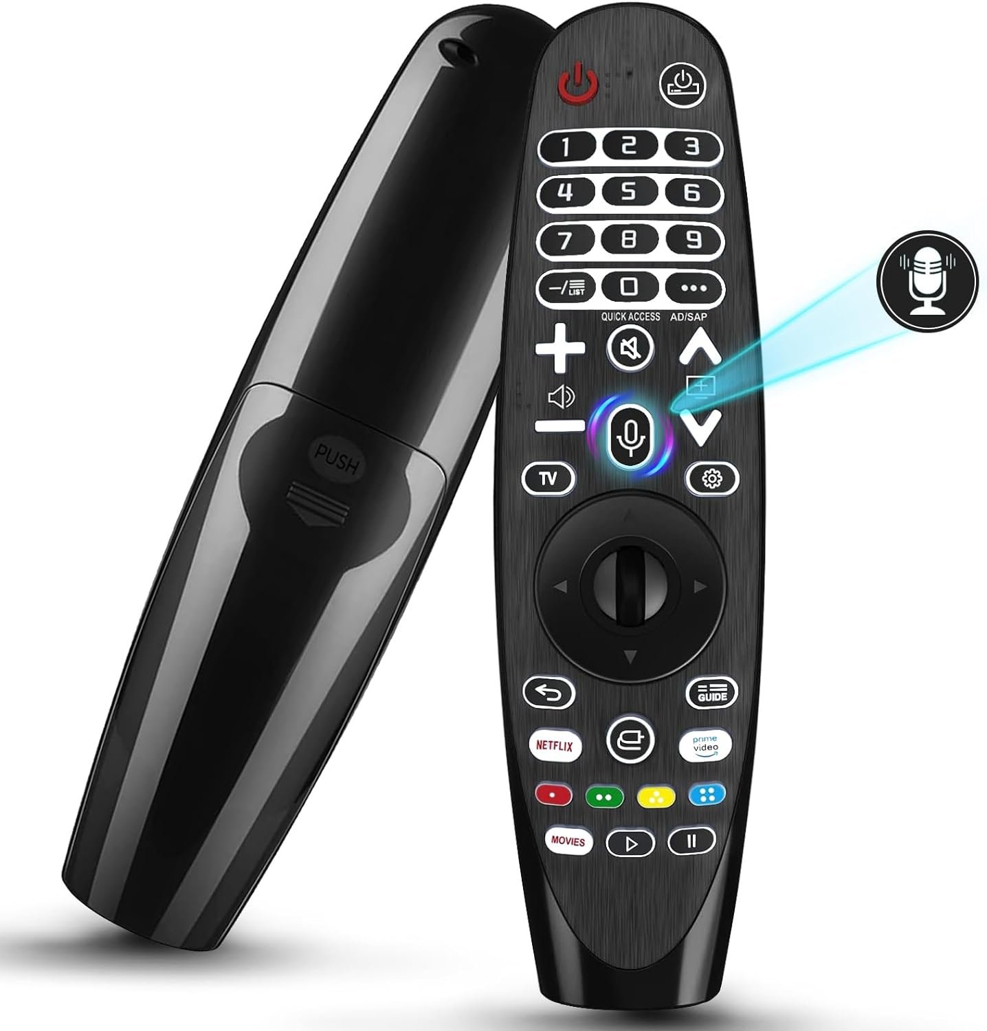 Replacement for LG Voice Magic Remote Control for LG Smart TV, AN-MR20GA MR19BA MR18BA MR650A MR21GA/GC MR22GA/GN Backlit Magic Remote with Voice and Pointer Function for LG Magic Voice Remote