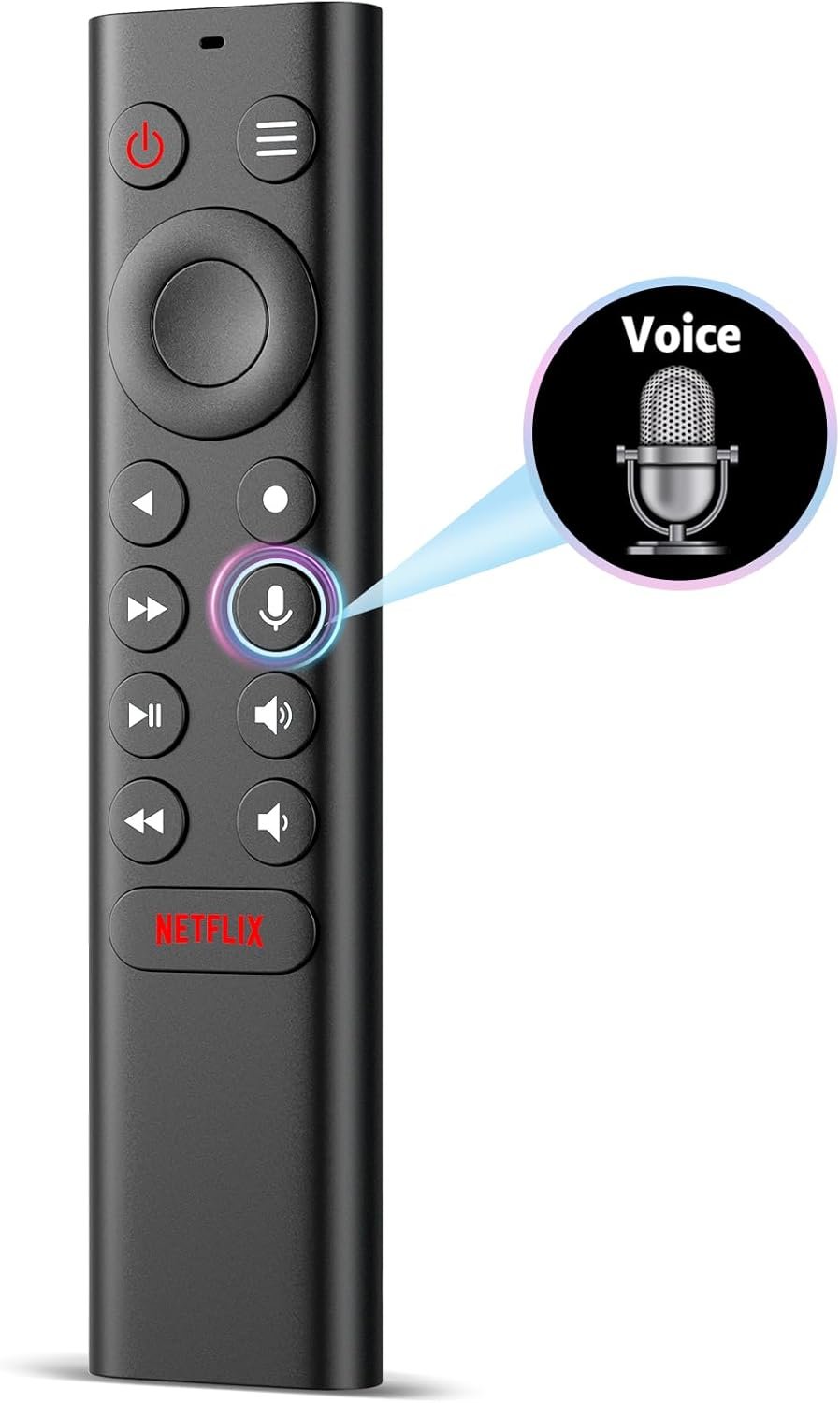 Voice TV Replacement Remote Control for NVIDIA Shield TV and NVIDIA Shield TV Pro 2015 2017 2019 All Models with Backlit Buttons Motion-Activated Customizable Menu Buttons IR Blaster Function