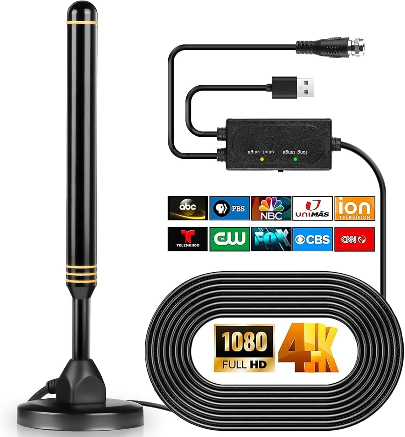 TV antenna-TV antenna indoor,TV antenna for smart TV indoor,TV antenna for local channels,Digital antenna for smart tv indoor, 400+ Miles Long Range HD TV Antenna,Support All TV.