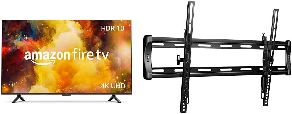 Fire TV Bundle: Includes Amazon Fire TV 55" Omni Series 4K UHD smart TV & Made for Amazon Universal Tilting TV Wall Mount for 50-86" TVs