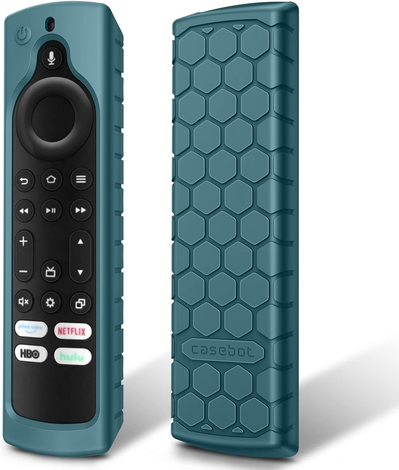 Fintie Silicone Case for Fire TV Stick 4K Max (2nd Gen)/Toshiba/Insignia/Pioneer/Fire TV 2-Series/4-Series/Omni Series TV Remote - Anti Slip Shockproof Cover for Alexa Voice Remote Enhanced,Dark Cyan
