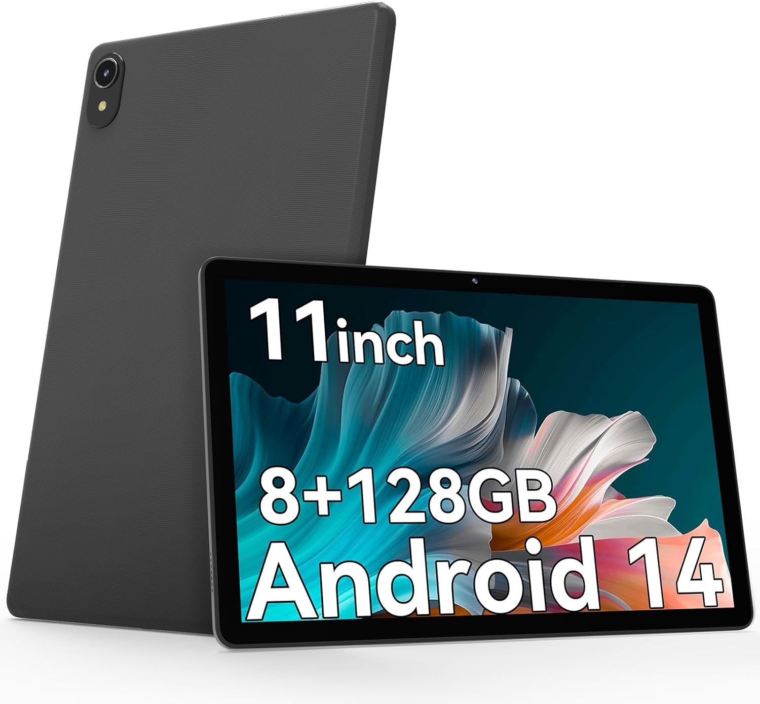 ApoloSign Tablet 11 inch, 2024 Newest Android 14 Tablet, 8GB(4+4) RAM 128GB Storage(Expand to 1TB), Octa-core, 11 inch Incell Large Screen, 7000mAh, Dual Stereo Speakers, 5G WiFi, 5+8MP Dual Cameras