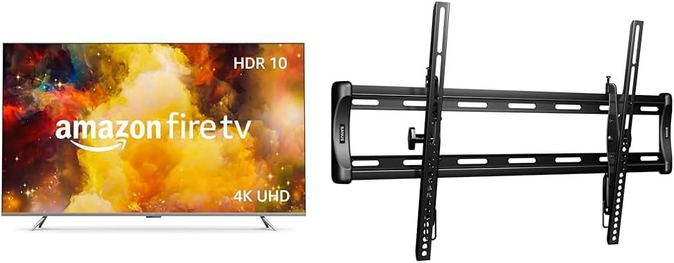 Fire TV Bundle: Includes Amazon Fire TV 65" Omni Series 4K UHD smart TV with Dolby Vision & Made for Amazon Universal Tilting TV Wall Mount for 50-86" TVs