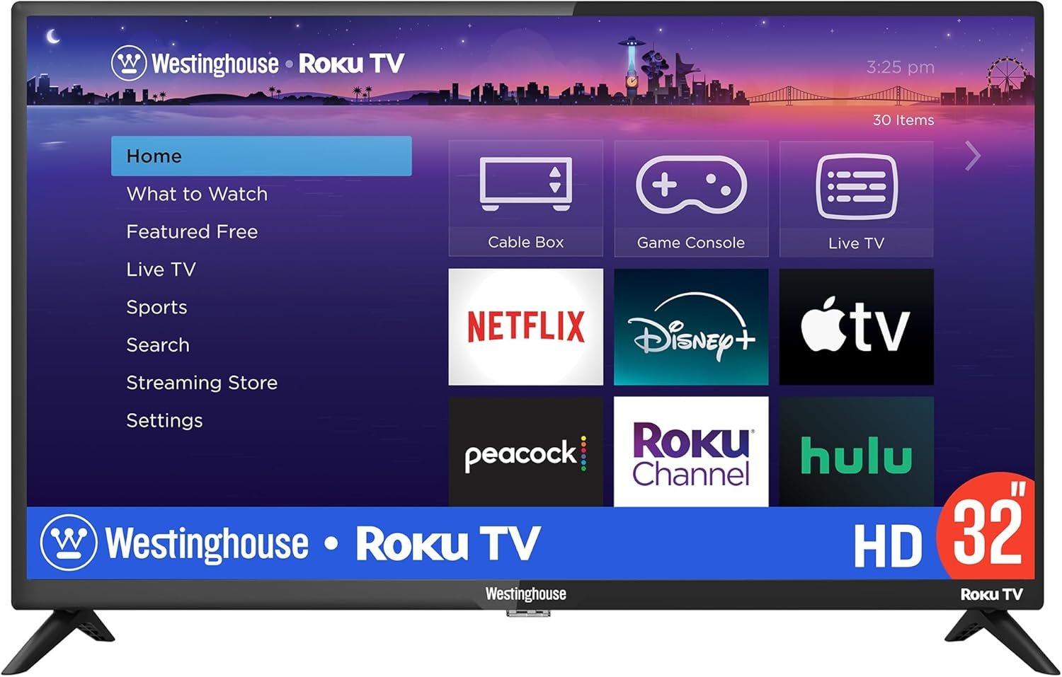 Westinghouse Roku TV - 32 Inch Smart TV, 720P LED HD TV with Wi-Fi Connectivity and Mobile App, Flat Screen TV Compatible with Apple Home Kit, Alexa and Google Assistant