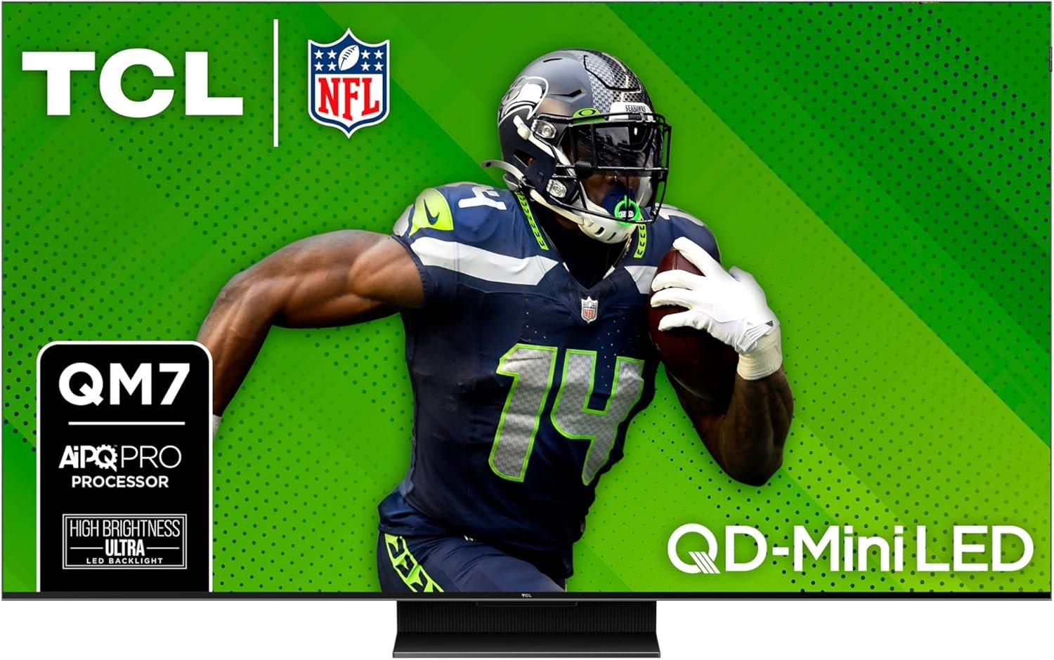 TCL 65-Inch QM7 QLED 4K Smart QD-Mini LED TV with Google TV (65QM751G, 2024 Model) Dolby Vision IQ, Dolby Atmos, HDR, Game Accelerator up to 240Hz, Voice Remote, Works with Alexa, Streaming Television