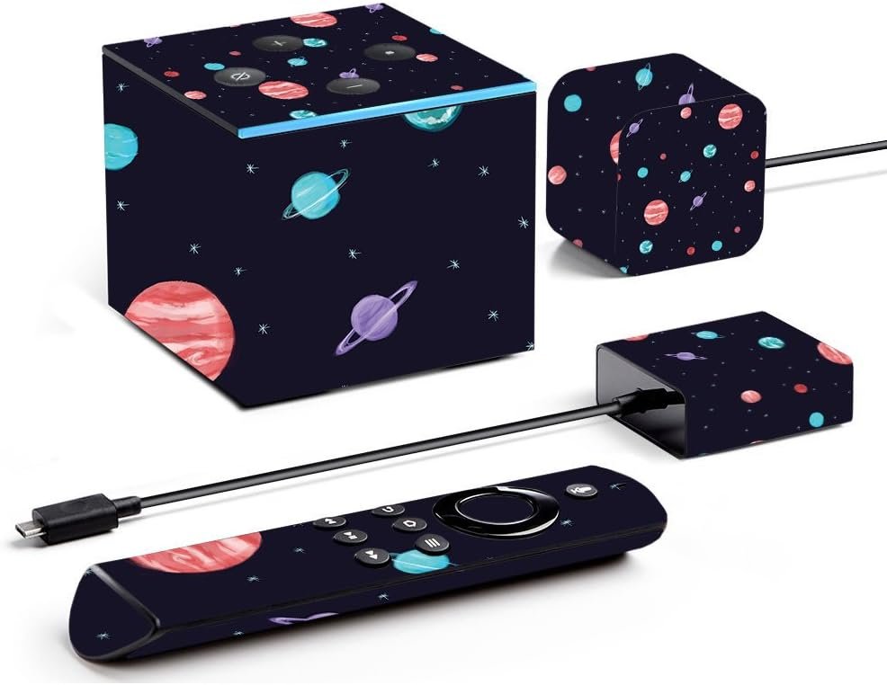 MightySkins Skin Compatible with Amazon Fire TV Cube - Bright Night Sky | Protective, Durable, and Unique Vinyl Decal wrap Cover | Easy to Apply, Remove, and Change Styles | Made in The USA