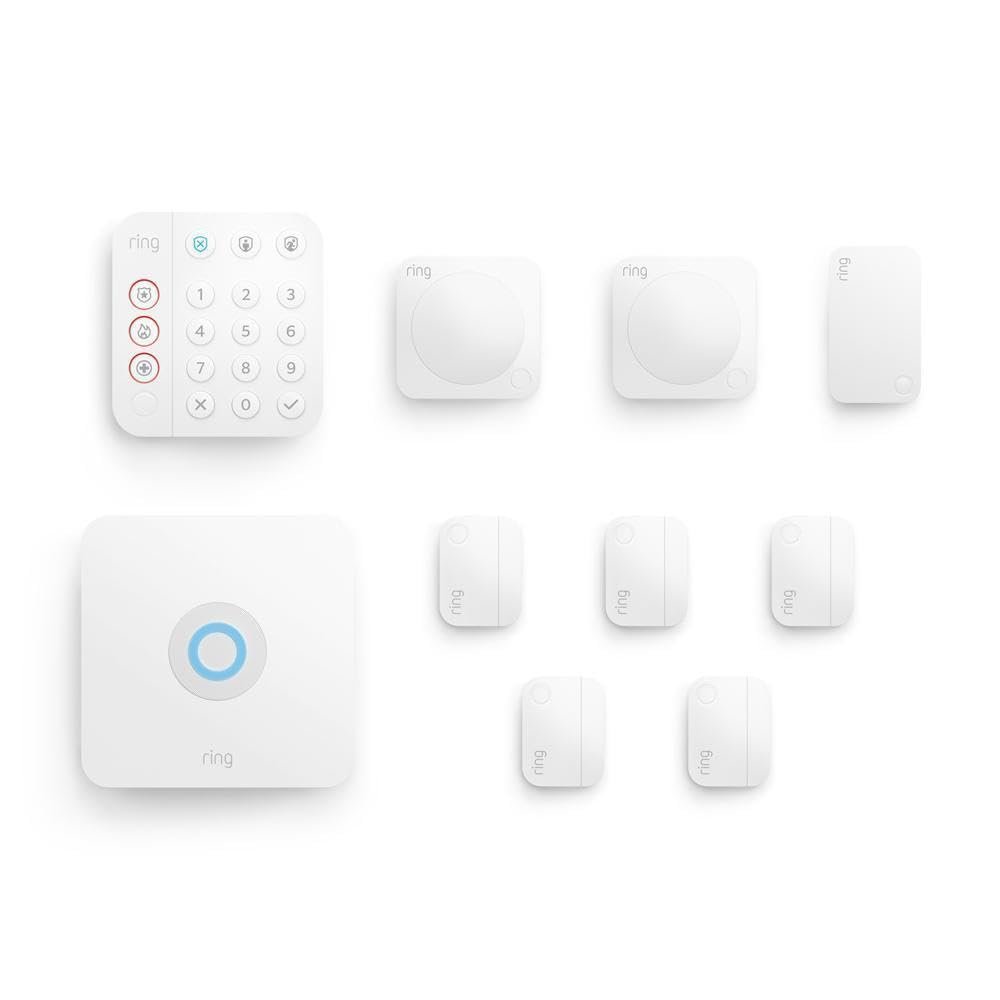 Ring Alarm 10-Piece Kit – Wireless Smart Home Security System | Expandable | Easy Setup | Mobile App Control | 24/7 Professional Monitoring | Alexa Compatible