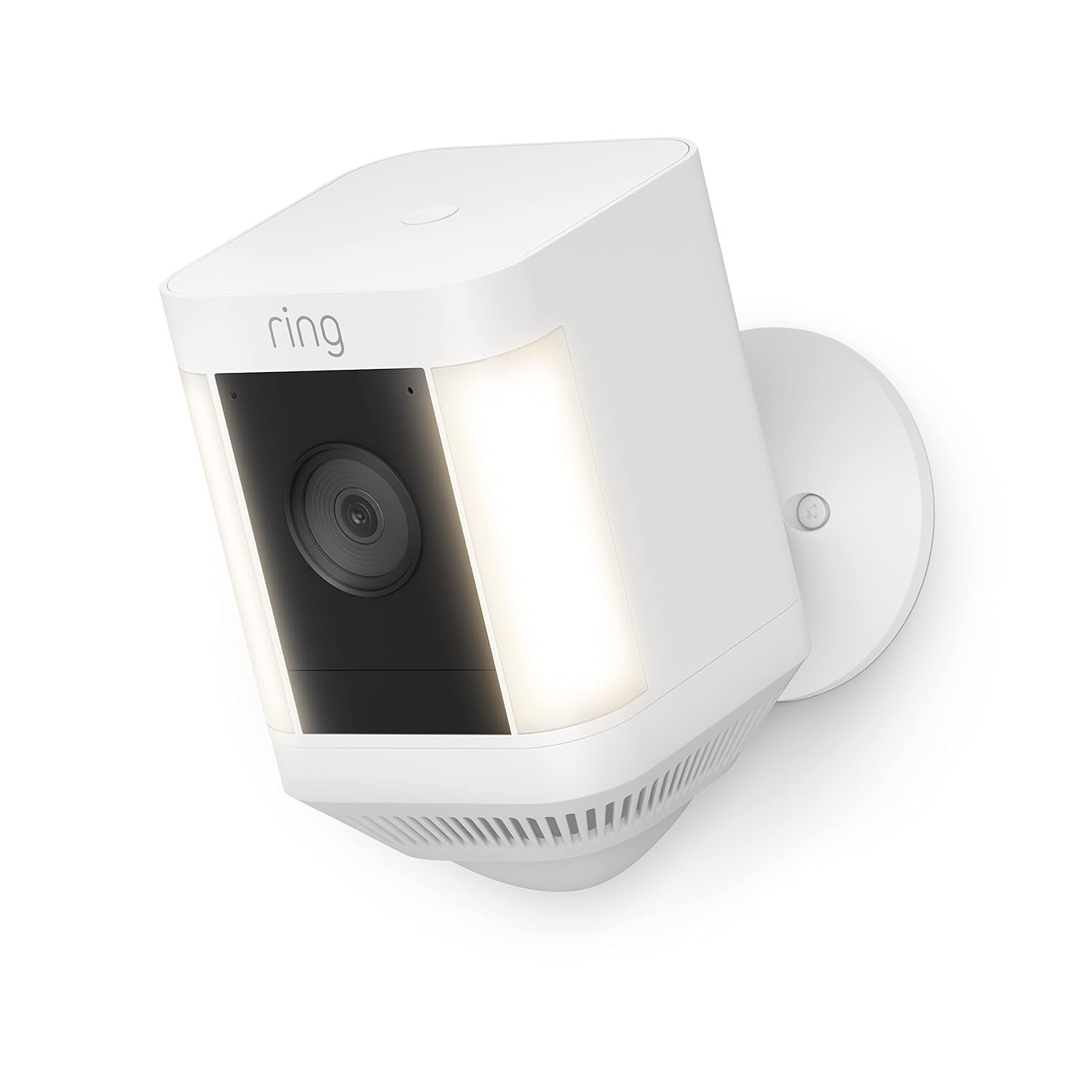 Ring Spotlight Cam Plus, Battery | Home or business security with HD video, Two-Way Talk, Color Night Vision, and Security Siren (2022 release) - White